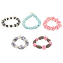 5pcs Multicolor Flower Beaded Bracelets Accessory for 18inch American Girl Doll Toys
