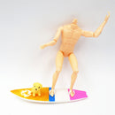 Wonderful Dollhouse Miniature Surfboard With Dog For Doll 11.5 Inch