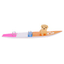Wonderful Dollhouse Miniature Surfboard With Dog For Doll 11.5 Inch