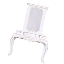 1/6 Scale Miniature Wood Brown Dressing Table for Dolls House Decor Action Figure Accessories White