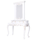 1/6 Scale Miniature Wood Brown Dressing Table for Dolls House Decor Action Figure Accessories White