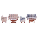 1:12 Scale Blue Couch Sofa Table Furniture Set Dolls House Room Decoration
