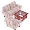 1/12 Dollhouse Miniature Furniture Living Room Couch Sofa Table Set Pink