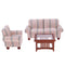 1/12 Dollhouse Miniature Furniture Living Room Couch Sofa Table Set Pink