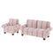 1/12 Dollhouse Miniature Furniture Living Room Couch Sofa Table Set Pink