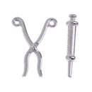 Miniature 5 Pieces Stethoscope Set Pretend Equipment for 1/12 Dolls House Life Scenes Room Items Accessories