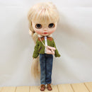 Fashion Pink Plaid Shoulder Bag Handbag Clothes for 12inch Blythe Takara 1/6 BJD DOD Dollfie Doll Outfit
