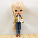 Adorable Plaid Patterns Shoulder Bag Handbag Outfit for 12inch Blythe Pullip Licca 1/6 BJD DZ AS Dolls Clothing Accessory White