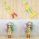 1/6 BJD Doll Colorful Raincoat Dress Suit for 12inch Blythe Pullip DZ AS DOD Dolls Clothes Party Outfit Accessories