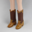 Fashion PU Leather Boots Rainshoes Clothes for 12inch Blythe Takara 1/6 BJD DOD Dollfie Doll Outfit Brown