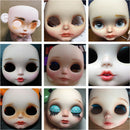 Doll Faceplate Backplate Head Screws Set For 12'' Takara RBL Neo Blythe Doll Changing Face Shell Tanned Skin