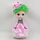 Adorable Pink Lace Dress Hat Uniform Outfit for 12inch Blythe Pullip Licca 1/6 BJD DZ AS Dolls Clothing Accessory