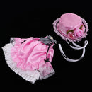 Adorable Pink Lace Dress Hat Uniform Outfit for 12inch Blythe Pullip Licca 1/6 BJD DZ AS Dolls Clothing Accessory