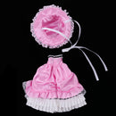 Adorable Pink Lace Dress Hat Uniform Outfit for 12inch Blythe Pullip Licca 1/6 BJD DZ AS Dolls Clothing Accessory