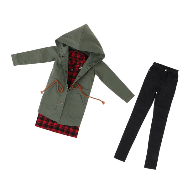 1/3 Male BJD Hooded Jacket Shirt Jeans 3pcs Set for Normal 70cm Uncle Doll