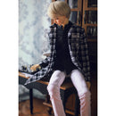 1/3 Male BJD Plaid Long Coat Shirt Jeans 3pcs Set for Normal 70cm Uncle Doll