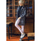 1/3 Male BJD Plaid Long Coat Shirt Jeans 3pcs Set for Normal 70cm Uncle Doll