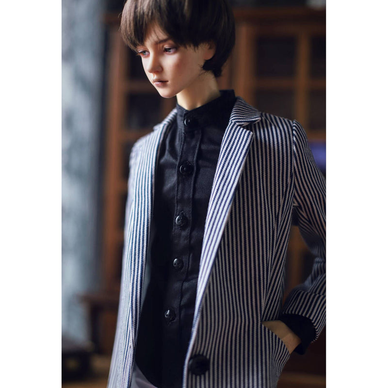 1/3 Male BJD Black Stand-Collar Shirt Clothing for Normal 70cm Uncle Dolls