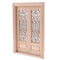 1/12 Dollhouse Miniature Wooden External Hollow Screen Double Door Unpainted Rooms DIY Items