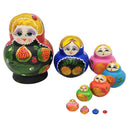 Set of 10PCS Strawberry Printed Wooden Blank Russian Nesting Dolls Babushka Matryoshka Stacking Doll Kids Crafts