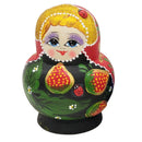 Set of 10PCS Strawberry Printed Wooden Blank Russian Nesting Dolls Babushka Matryoshka Stacking Doll Kids Crafts