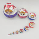 7 Pieces Set Butterflies Patterns Wooden Russian Nesting Dolls Stacking Matryoshka Toy Home Office Decoration