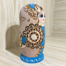 Set of 7 Pieces Wooden Russian Nesting Dolls - Matryoshka Stacking Nested Wood Dolls
