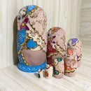 Set of 7 Pieces Wooden Russian Nesting Dolls - Matryoshka Stacking Nested Wood Dolls