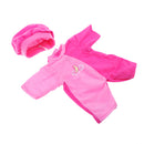 Doll Clothes Pink Rompers Hat Suit for 14 Inch Wellie Wisher American Girl Dolls Accessories Outfit