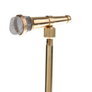 Adjustable 16-20cm Microphone Model for Action Figures Hot Toys Dolls House Miniature Decor Gold