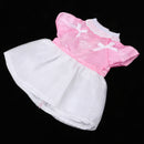 Funky Doll Clothes Short Sleeves Dress Party Dress Tops Pink Costume Dress for 18 inch Ameircan Girl Dolls