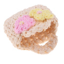 Pretty Knitted Handbag Woollen Bag Doll Clothes Accessory for 1/6 GirlS Dolls BJD Licca Blythe DollS Dress Up Beige