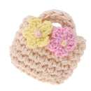 Pretty Knitted Handbag Woollen Bag Doll Clothes Accessory for 1/6 GirlS Dolls BJD Licca Blythe DollS Dress Up Beige
