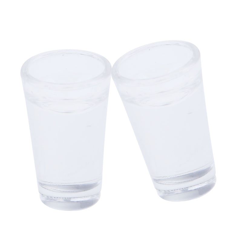 1/12 Dollhouse Miniature Kitchen Accessories Water Glasses Model Tableware 2pcs