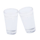 1/12 Dollhouse Miniature Kitchen Accessories Water Glasses Model Tableware 2pcs