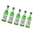 Set Of 5 Pieces Miniature Shochu Bottles Model for Dollhouse Kitchen Foods Accessories