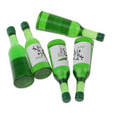 Set Of 5 Pieces Miniature Shochu Bottles Model for Dollhouse Kitchen Foods Accessories