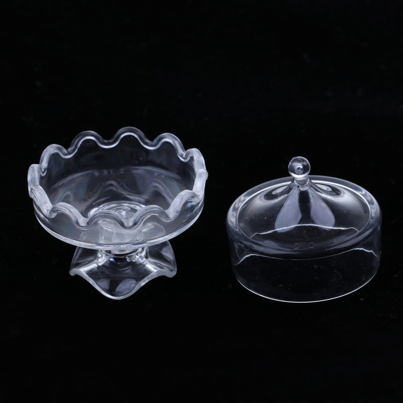 1/12 Dollhouse Miniature Clear Desserts Box Storage Model Kichen Rooms Tablware Accessories Kids Playset