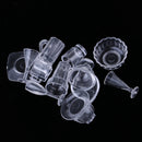 13 Pieces 1/12 Dollhouse Miniature Clear Ice Cream Cup Set Living Rooms Kitchen Accessories