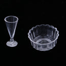 13 Pieces 1/12 Dollhouse Miniature Clear Ice Cream Cup Set Living Rooms Kitchen Accessories