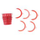 Set of 5pcs Red Mesh Basket for 1/12 Dollhouse Any Rooms Accessory Decoration Kids Pretend Play Toy