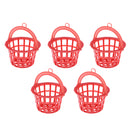 Set of 5pcs Red Mesh Basket for 1/12 Dollhouse Any Rooms Accessory Decoration Kids Pretend Play Toy
