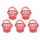 Set of 5pcs Red Mesh Basket for 1/12 Dollhouse Any Rooms Accessory Decoration Kids Pretend Play Toy