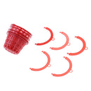 Set of 5pcs Red Mesh Basket for 1/12 Dollhouse Any Rooms Accessory Decoration Kids Pretend Play Toy
