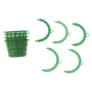 5 Pieces 1/12 Dollhouse Miniature Plastic Green Mesh Basket Kitchen Rooms Items Accessories Kids Playset