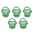 5 Pieces 1/12 Dollhouse Miniature Plastic Green Mesh Basket Kitchen Rooms Items Accessories Kids Playset