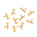 Set of 10pcs Metal Golden Water Faucet Model 1/12 Dollhouse Room Items Accessories