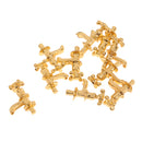 Set of 10pcs Metal Golden Water Faucet Model 1/12 Dollhouse Room Items Accessories