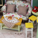 Diy Miniature Dollhouse Model Creative Building Kit Green House Tea Time