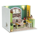 Diy Miniature Dollhouse Model Creative Building Kit Green House Tea Time